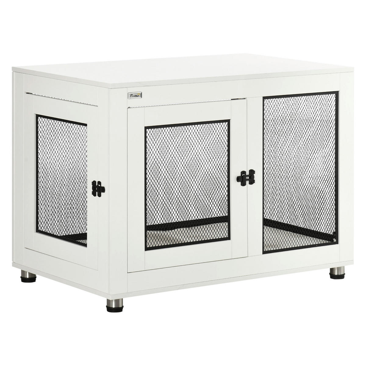 PawHut Hunde-Zubehör weiß Spanplatte B/H/L: ca. 60x94x71,5 cm Hundekäfig - weiß (71,50/60,00/94,00cm) - PawHut