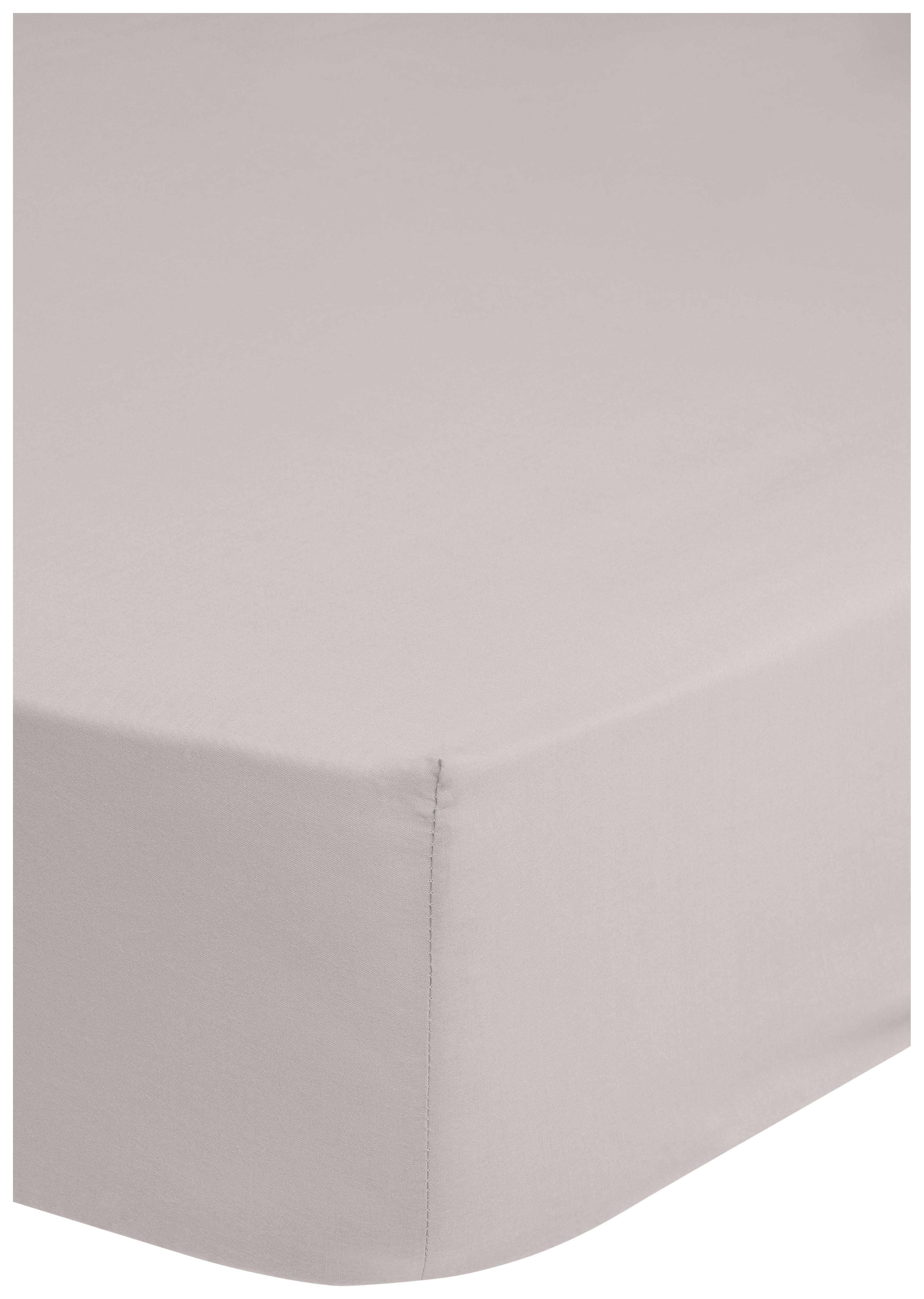 Baumwoll Spannbetttuch Satin Spannbetttuch-Satin 160x200cm - sand (160,00/200,00cm) - HIP