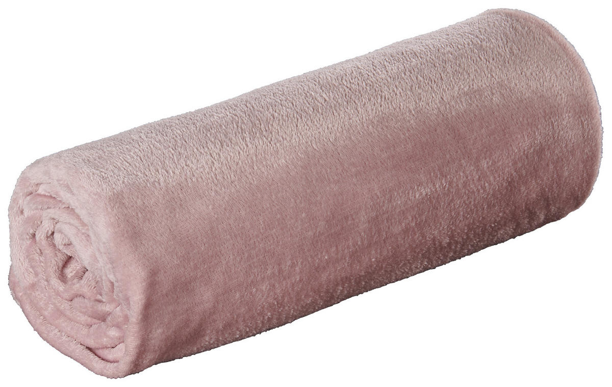 Flanelldecke Flanelldecke 130x160cm altrosa - altrosa (130,00/160,00cm) - Sensation