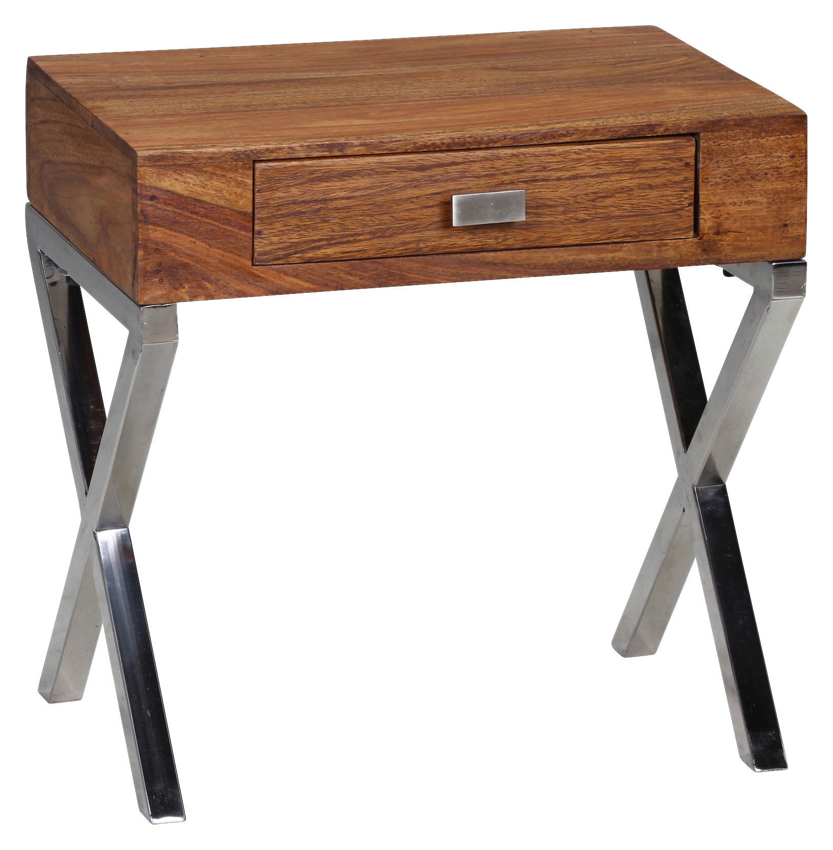 Nachtkonsole braun B/H/T: ca. 45x50x45 cm Nachttisch GUNA - braun (45,00/50,00/45,00cm) - Wohnling