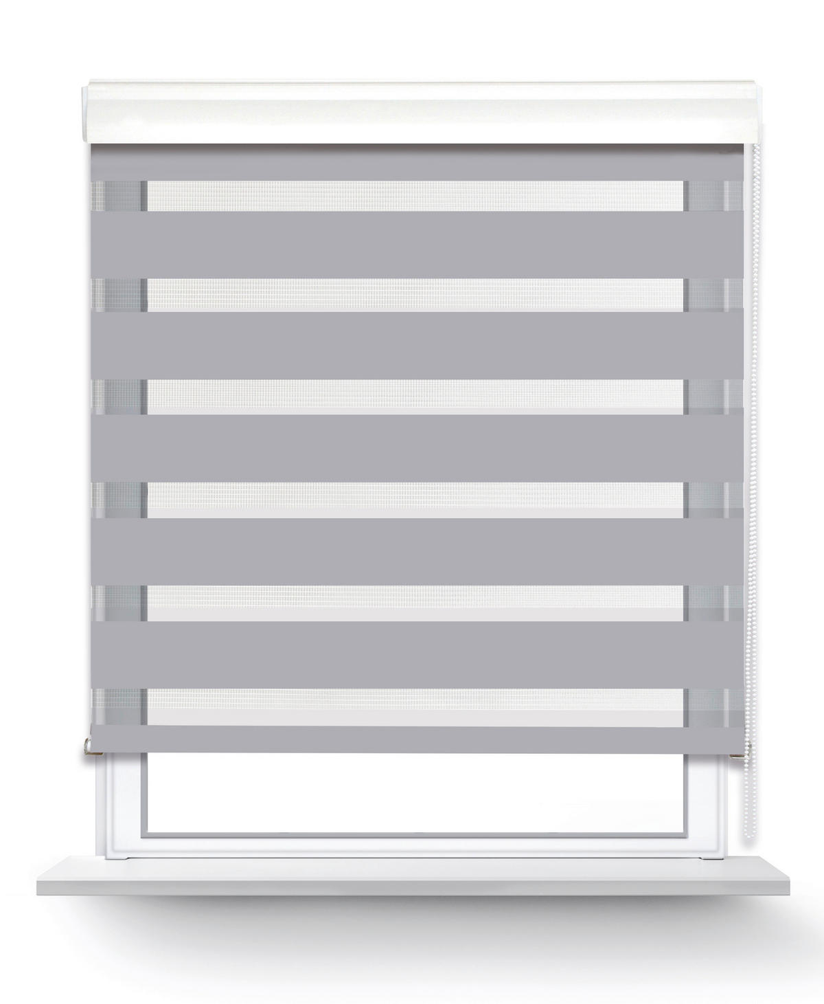 Doppelrollo mit Blende Easy-Fix silber B/L: ca. 80x160 cm Easy-Fix - silber (80,00/160,00cm) - POCOline