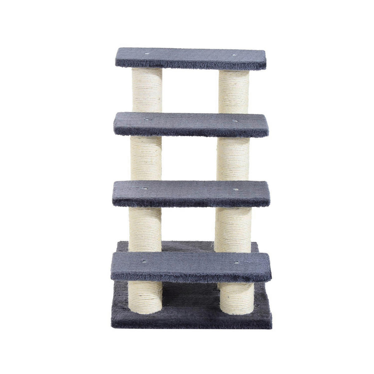 PawHut Katzentreppe grau Spanplatte B/H/L: ca. 42x61x60 cm Katzentreppe_mit_4_Stufen - grau (60,00/42,00/61,00cm) - PawHut