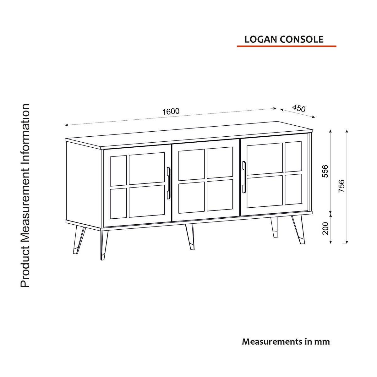 Sideboard Logan walnuss Nachbildung grau B/H/T: ca. 160x76x45 cm Logan - walnuss/grau (160,00/76,00/45,00cm) - moebel17