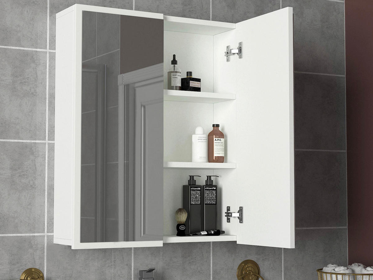 Hängeschrank Kayla weiß B/H/T: ca. 60x76,6x17 cm Kayla - weiß (60,00/76,60/17,00cm) - moebel17