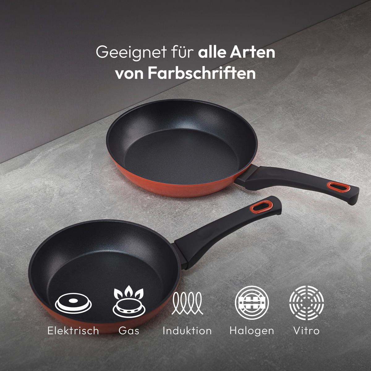 BERGNER Pfannenset CLASSIQUE rot Stahl CLASSIQUE - rot - BERGNER