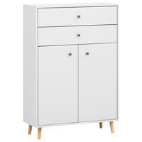 Highboard Bjarne weiß matt B/H/T: ca. 77x113,4x33,05 cm Bjarne - weiß (77,00/113,40/33,05cm) - Schildmeyer