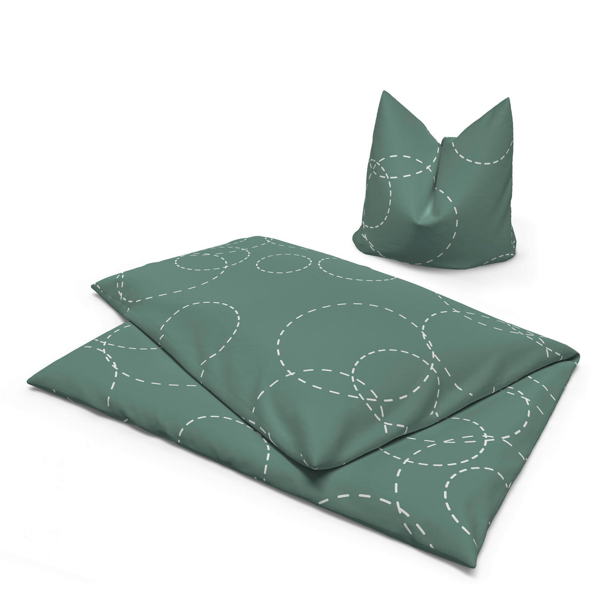 Microfaser Bettwäsche Bettwäsche_Microfaser Kreise mint - mint (135,00/200,00cm) - Sensation