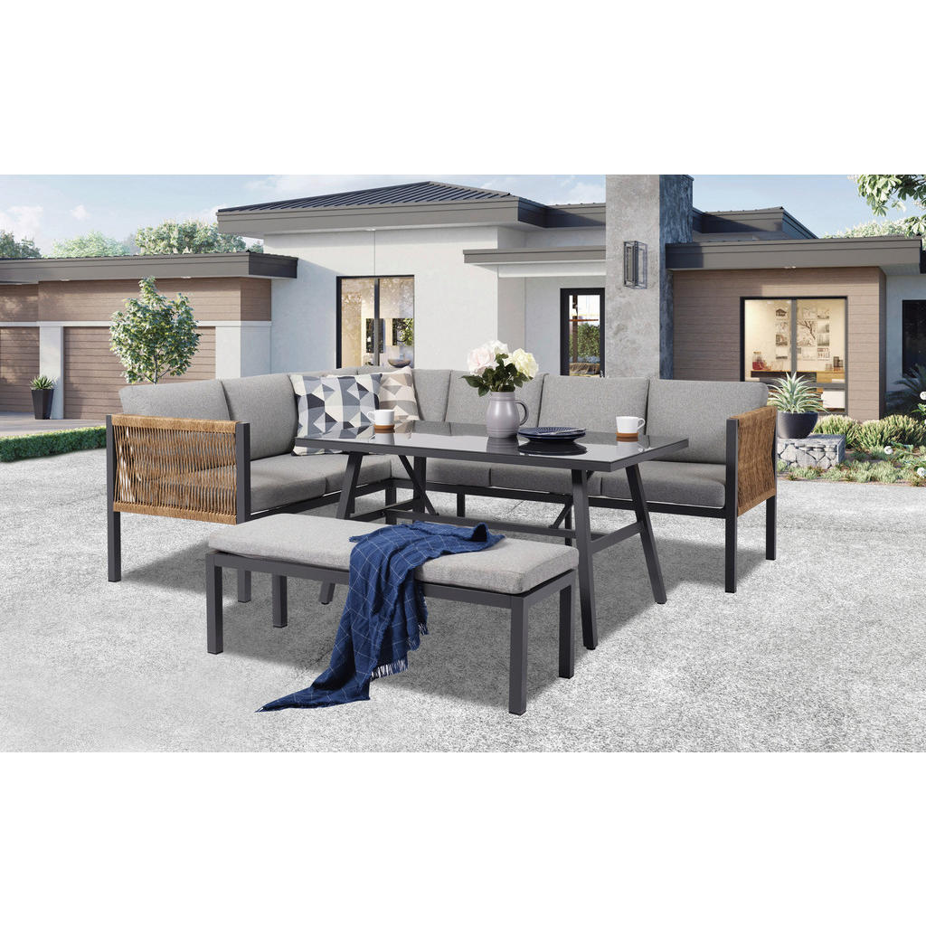 Thumbnail - Loungeset grau Aluminium