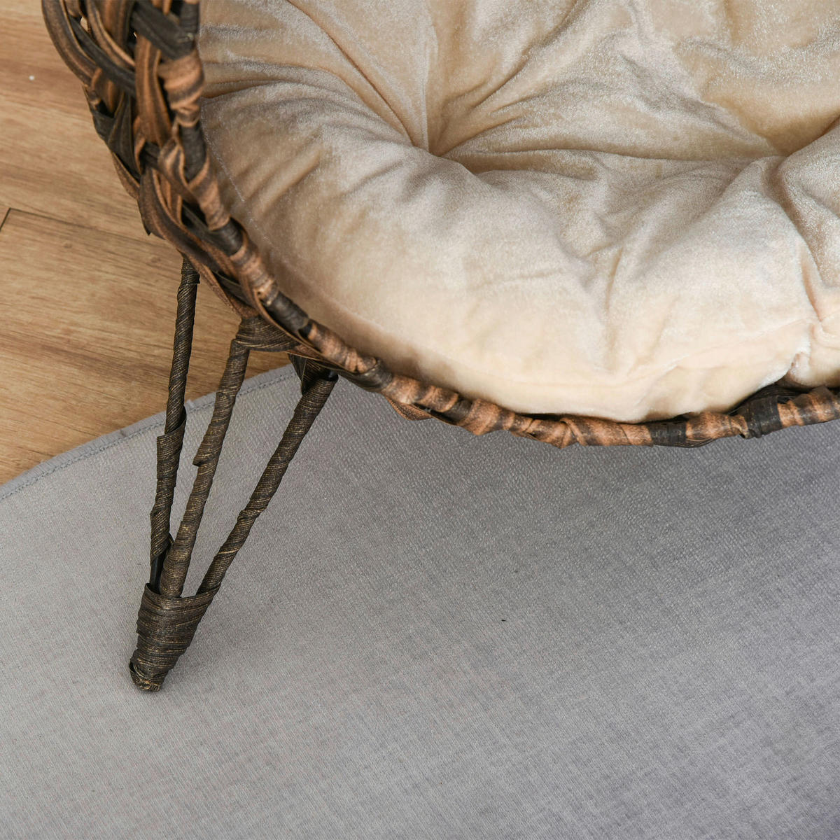 PawHut Katzenhaus braun Rattan B/H/L: ca. 46x58x54 cm Katzenhaus - braun (54,00/46,00/58,00cm) - PawHut