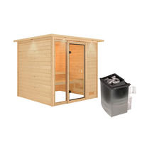 Karibu Sauna Seppel Front natur B/H/T: ca. 196x187x196 cm Seppel Front - natur (196,00/187,00/196,00cm) - Karibu