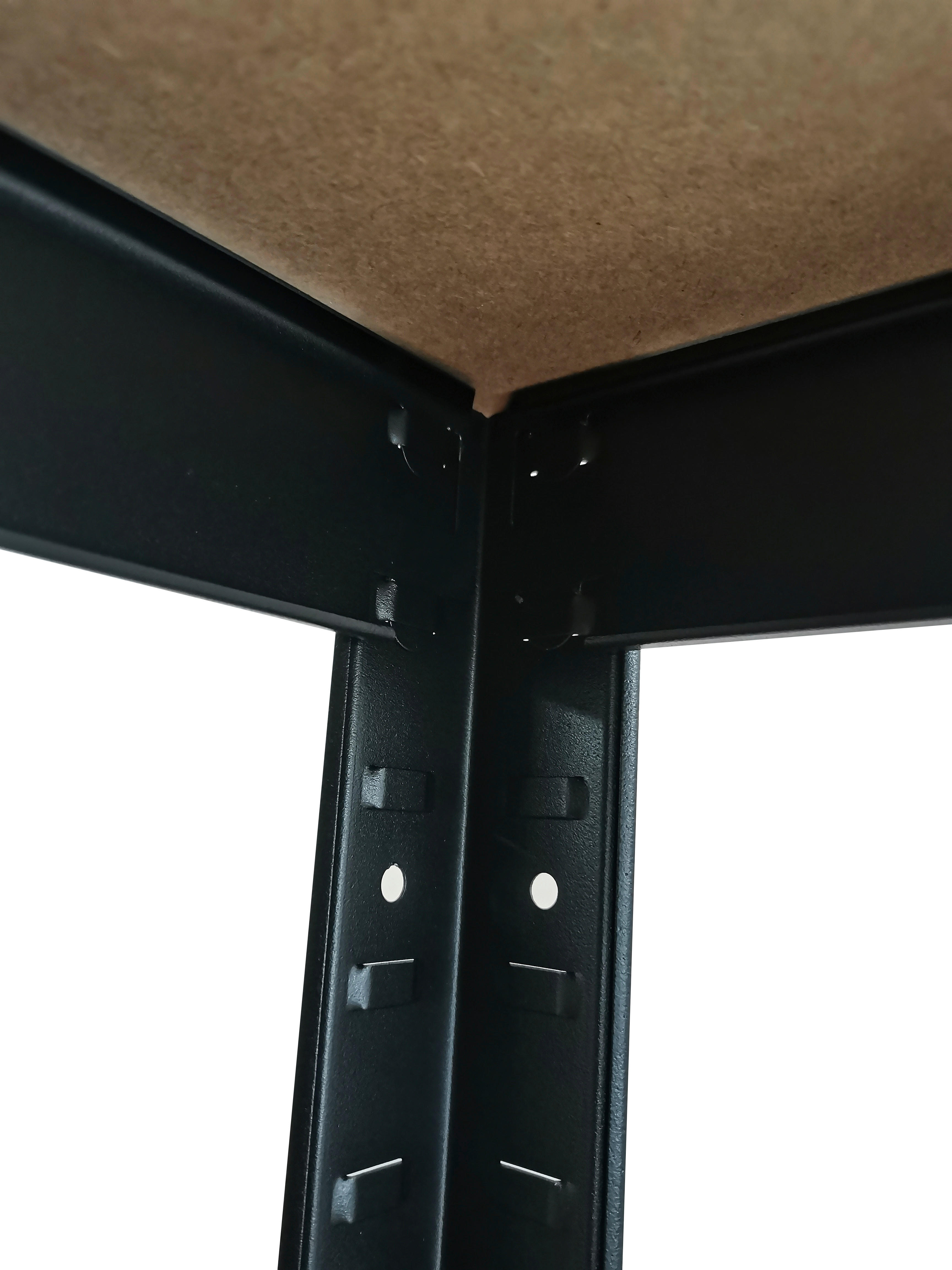 Schwerlaststeckregal schwarz B/H/T: ca. 90x160x60 cm Schwerlaststeckregal 160x90x60cm S - schwarz (90,00/160,00/60,00cm)