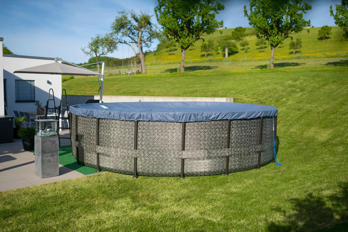 Summer Waves Poolset Elite H/D: ca. 132x549 cm Elite - grau (549,00/132,00cm) - Summer Waves