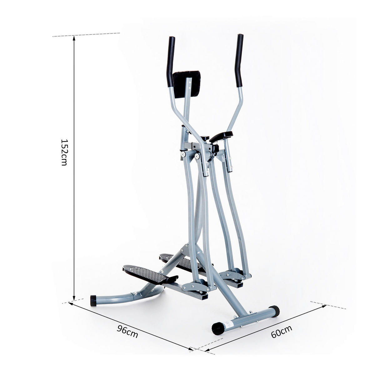 HOMCOM Crosstrainer silber Stahl Crosstrainer - schwarz/silber - HOMCOM