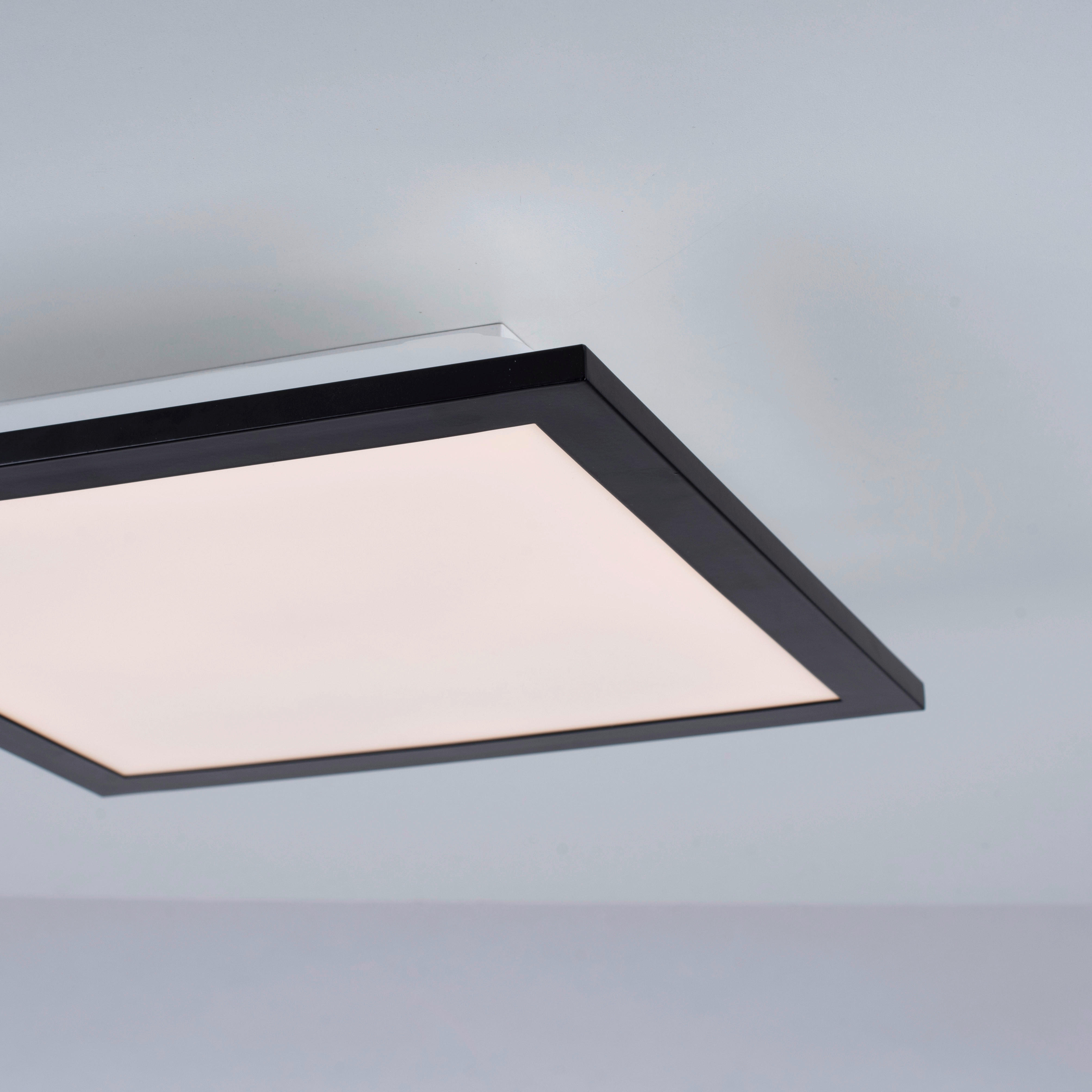 Just Light Deckenleuchte Flat 14740-18 schwarz Opal Aluminium B/H/L: ca. 29,5x5,8x29,5 cm LED-Deckenleuchte_Flat - schwarz/Opal (29,50/29,50/5,80cm) - Just Light