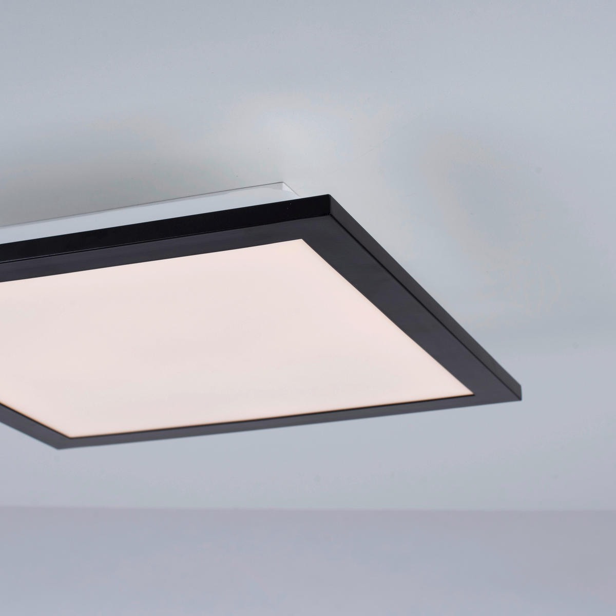 Just Light Deckenleuchte Flat 14740-18 schwarz Opal Aluminium B/H/L: ca. 29,5x5,8x29,5 cm LED-Deckenleuchte_Flat - schwarz/Opal (29,50/29,50/5,80cm) - Just Light