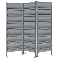 Grasekamp Paravent Venecia schwarz Stahl B/H/L: ca. 25x195x180 cm Venecia - schwarz/anthrazit (180,00/25,00/195,00cm) - Grasekamp