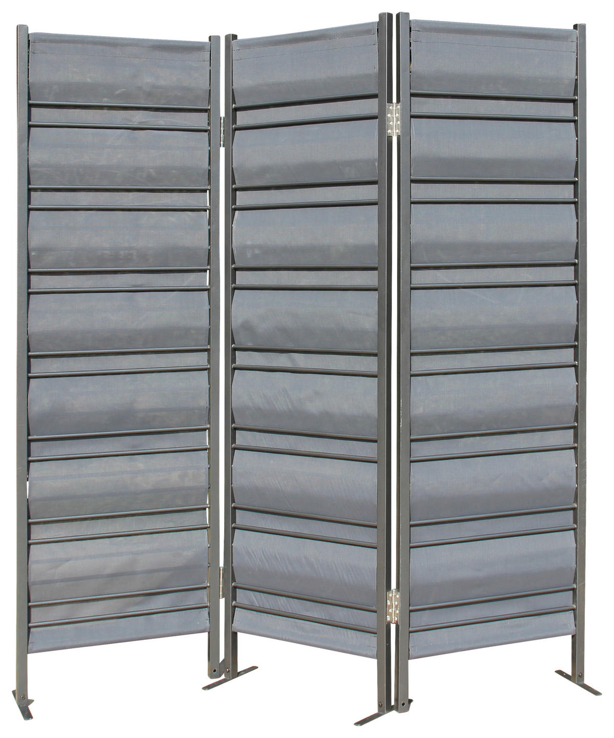 Grasekamp Paravent Venecia schwarz Stahl B/H/L: ca. 25x195x180 cm Venecia - schwarz/anthrazit (180,00/25,00/195,00cm) - Grasekamp