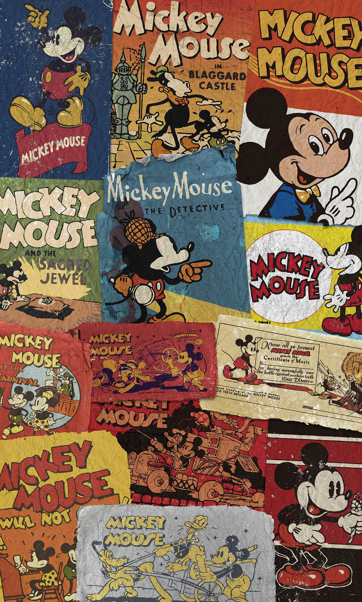 Komar Fototapete Mickey Billboard B/L: ca. 120x200 cm Mickey Billboard - (120,00/200,00cm) - Komar