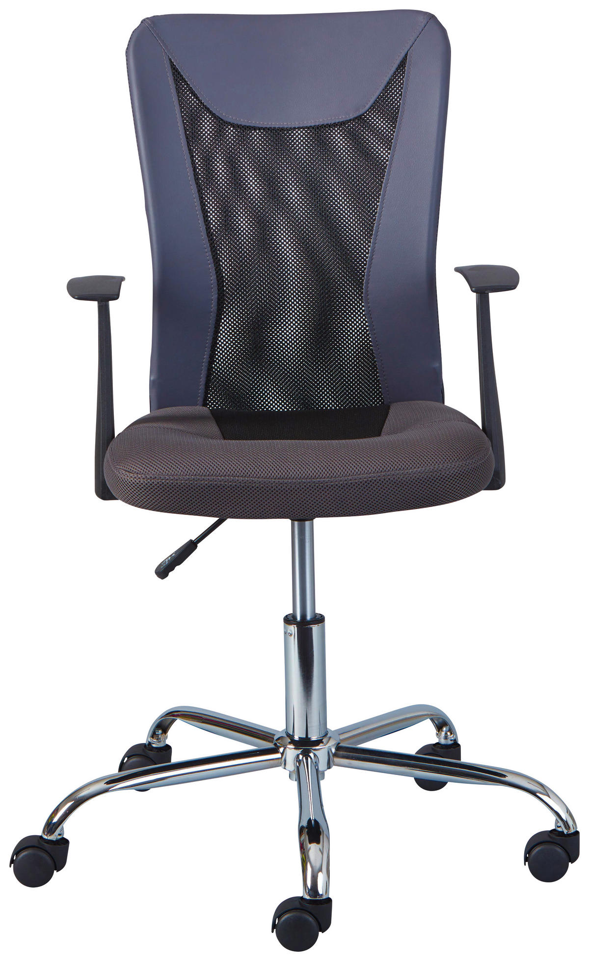 Drehstuhl Donny grau schwarz Kunstleder Netzstoff Metall Donny - schwarz/grau (55,00/85,00/54,50cm) - Inter Link