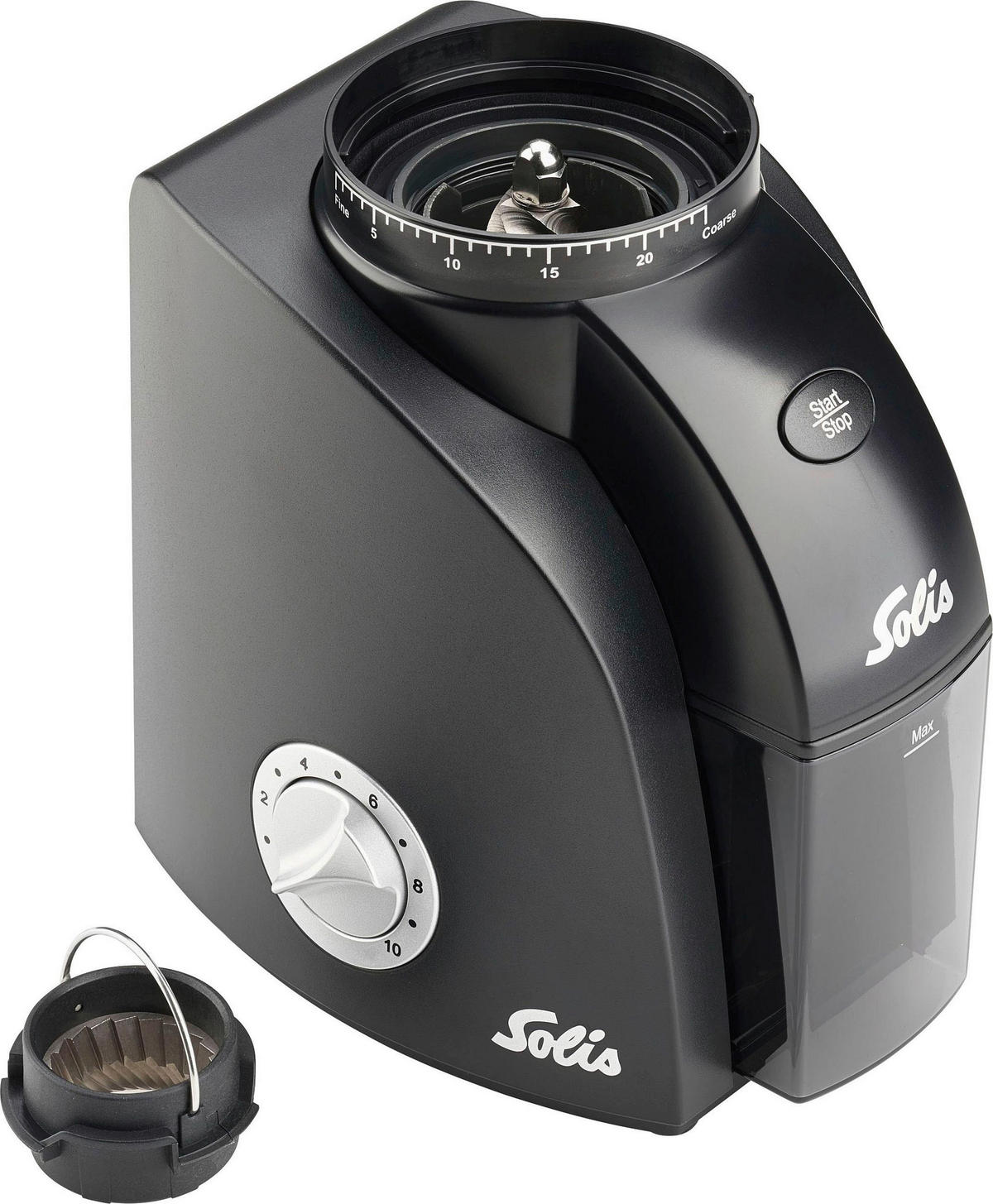 Solis Kaffeemühle schwarz Metall Kunststoff ca. 135 W Scala Zero Static - schwarz - Solis