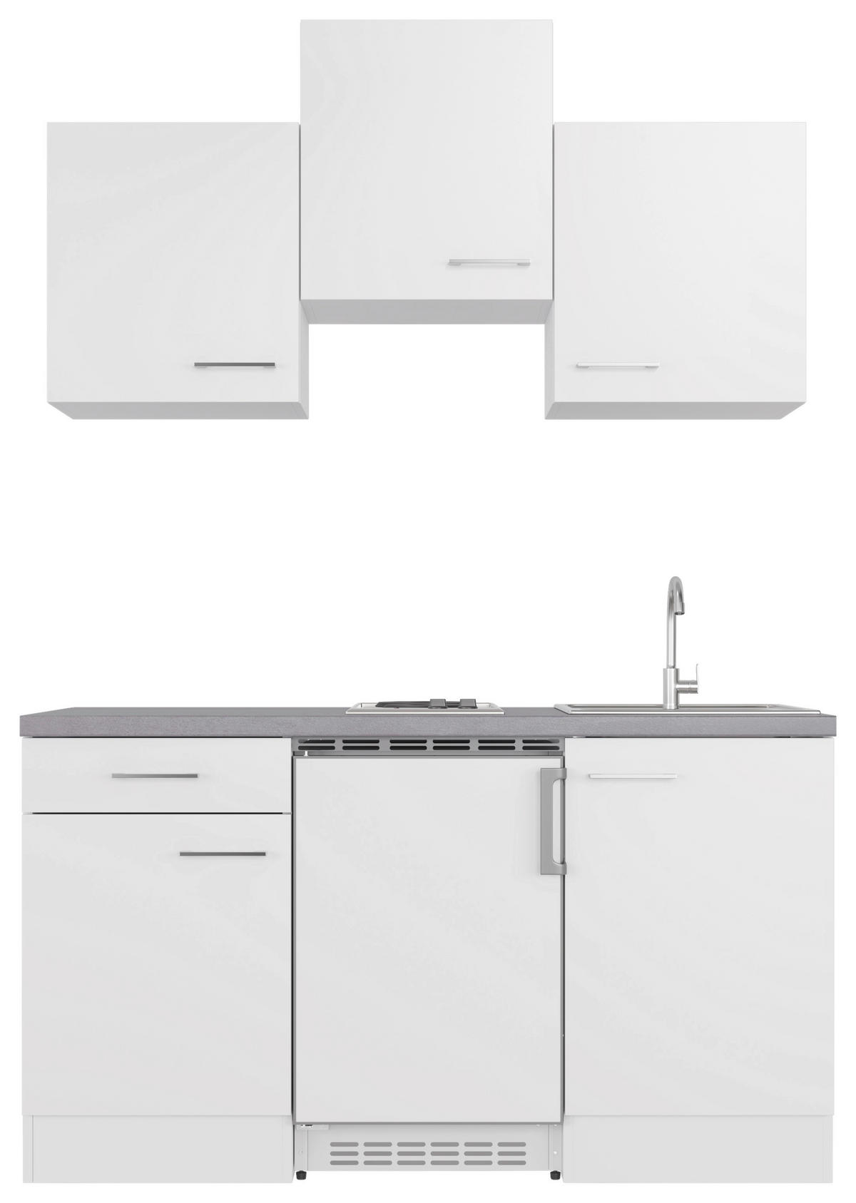 Küchenblock Vita weiß B/H/T: ca. 151x226x60 cm Vita - Beton/weiß (151,00/226,00/60,00cm) - Flex-Well