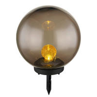 LED-Solarleuchte schwarz Glas Kunststoff H/D: ca. 38,5x25 cm SOLAR - schwarz (25,00/38,50cm) - GLOBO