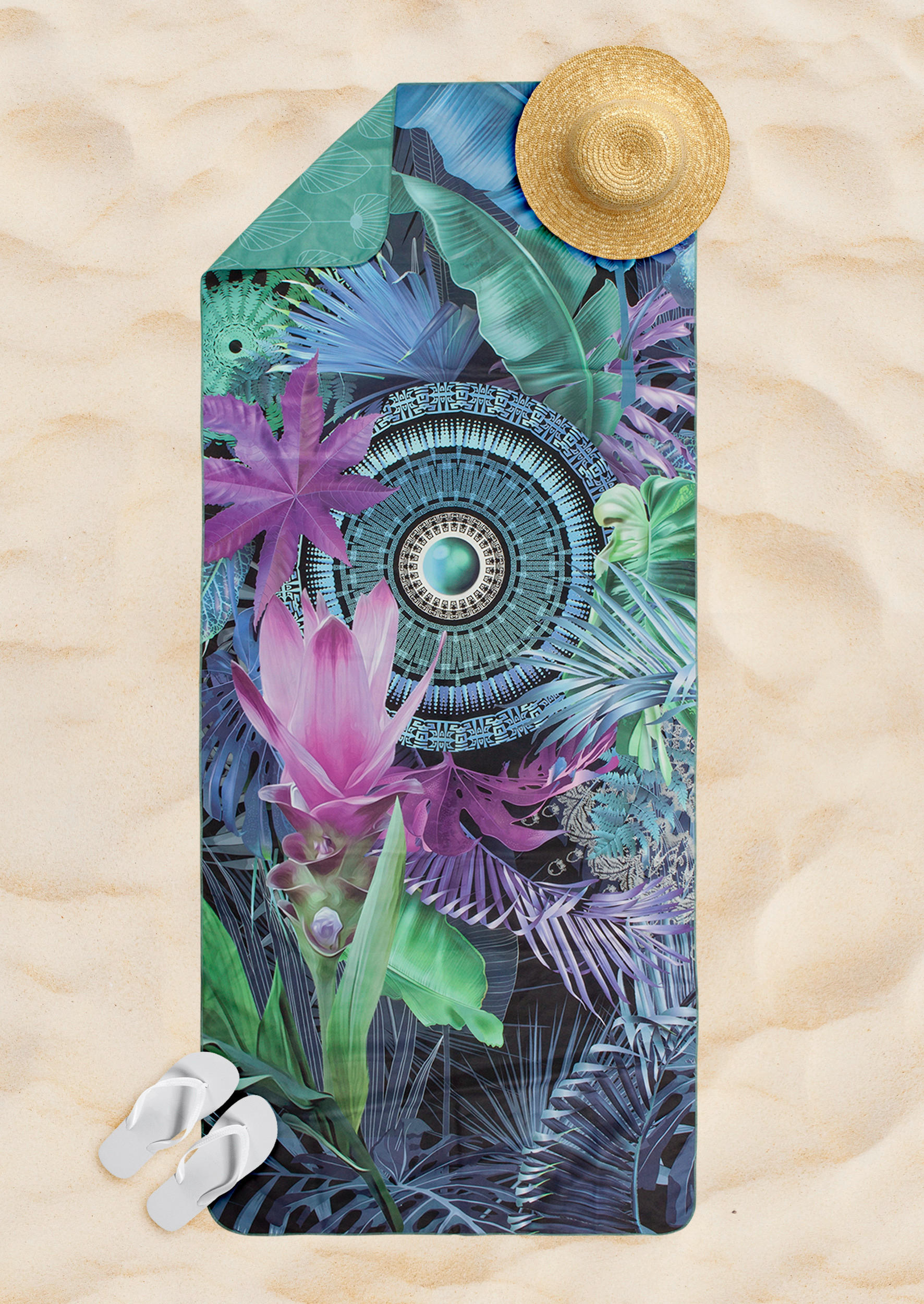 Thumbnail - Strandtuch Zehra Multi Polyester B/L: ca. 50x100 cm