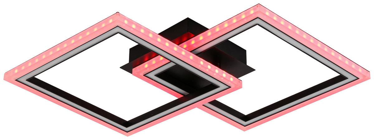 Nolo Deckenleuchte schwarz Metall Kunststoff B/H/L: ca. 35x6,5x57 cm LED-Deckenleuchte_Christina - schwarz (57,00/35,00/6,50cm) - Nolo