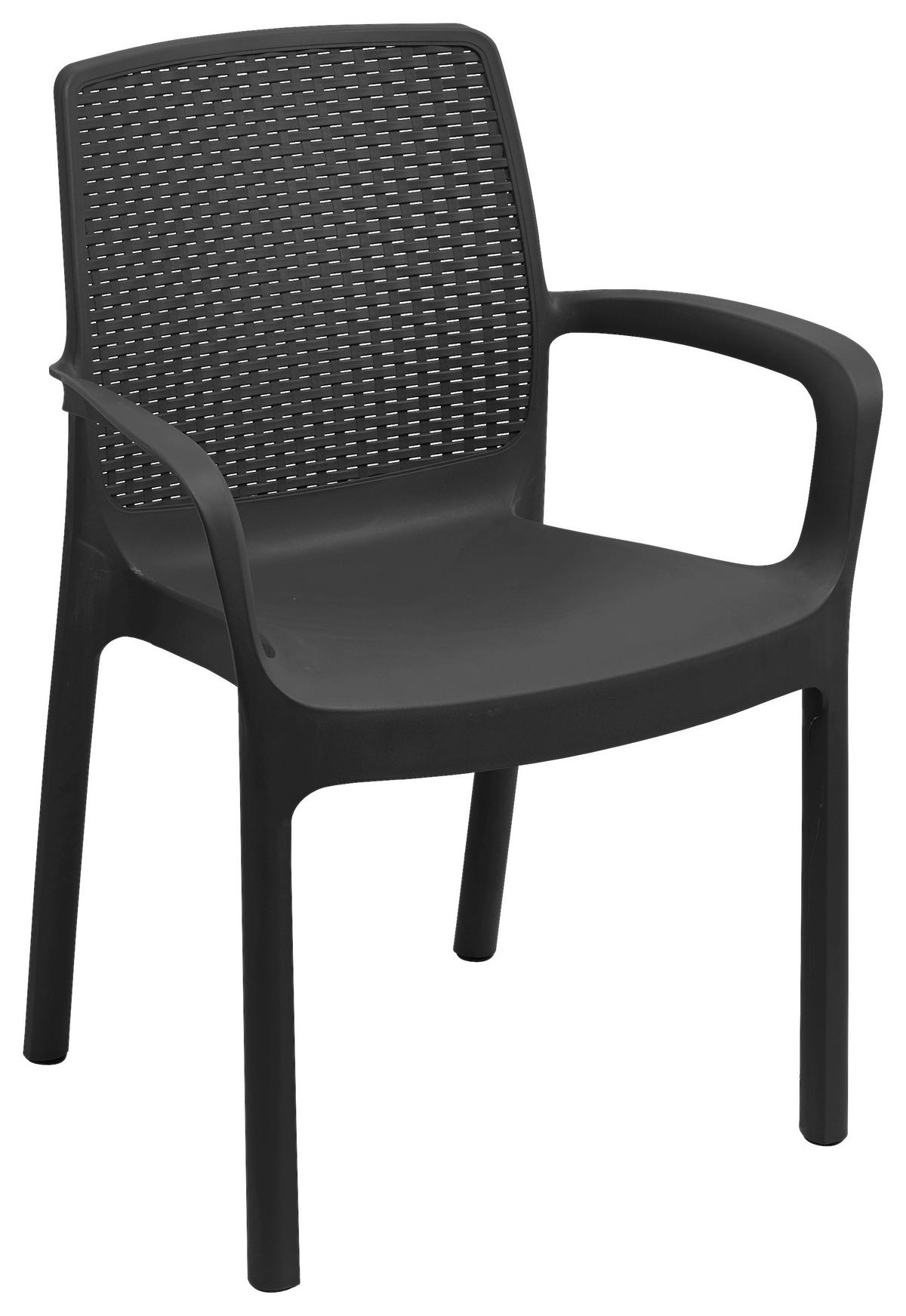 ProGarden Stuhl Regina anthrazit Kunststoff B/H/L: ca. 45x40x47 cm Regina - anthrazit (47,00/45,00/40,00cm) - ProGarden