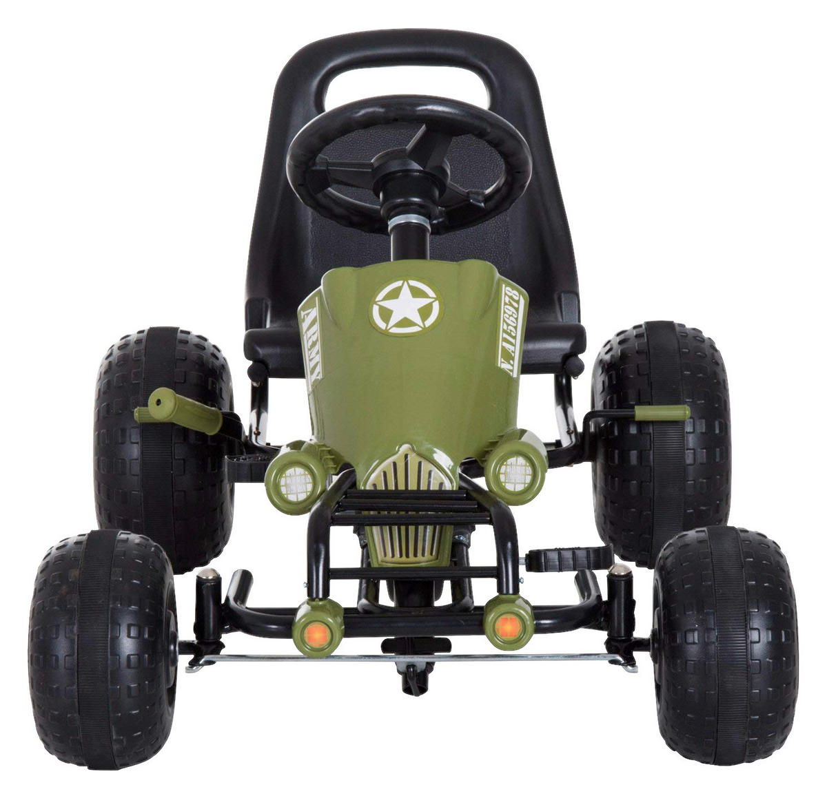 HOMCOM Kinder-Tretauto grün B/H/L: ca. 65x56x99 cm Kinder_Tretauto - schwarz/grün (99,00/65,00/56,00cm) - HOMCOM