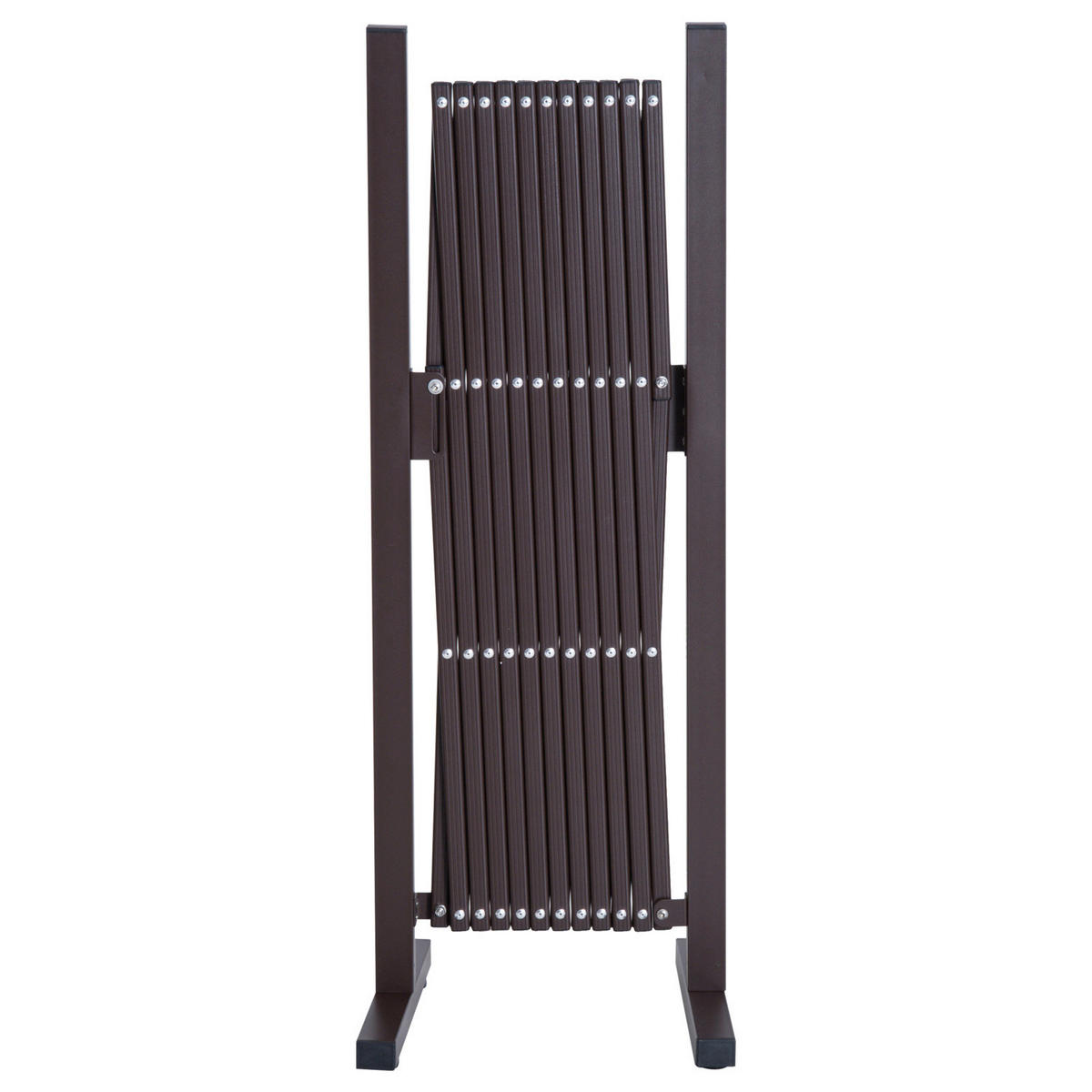 Outsunny Scherengitter dunkelbraun Aluminium B/H/L: ca. 31x103,5x300 cm Scherengitter - dunkelbraun (300,00/31,00/103,50cm) - Outsunny
