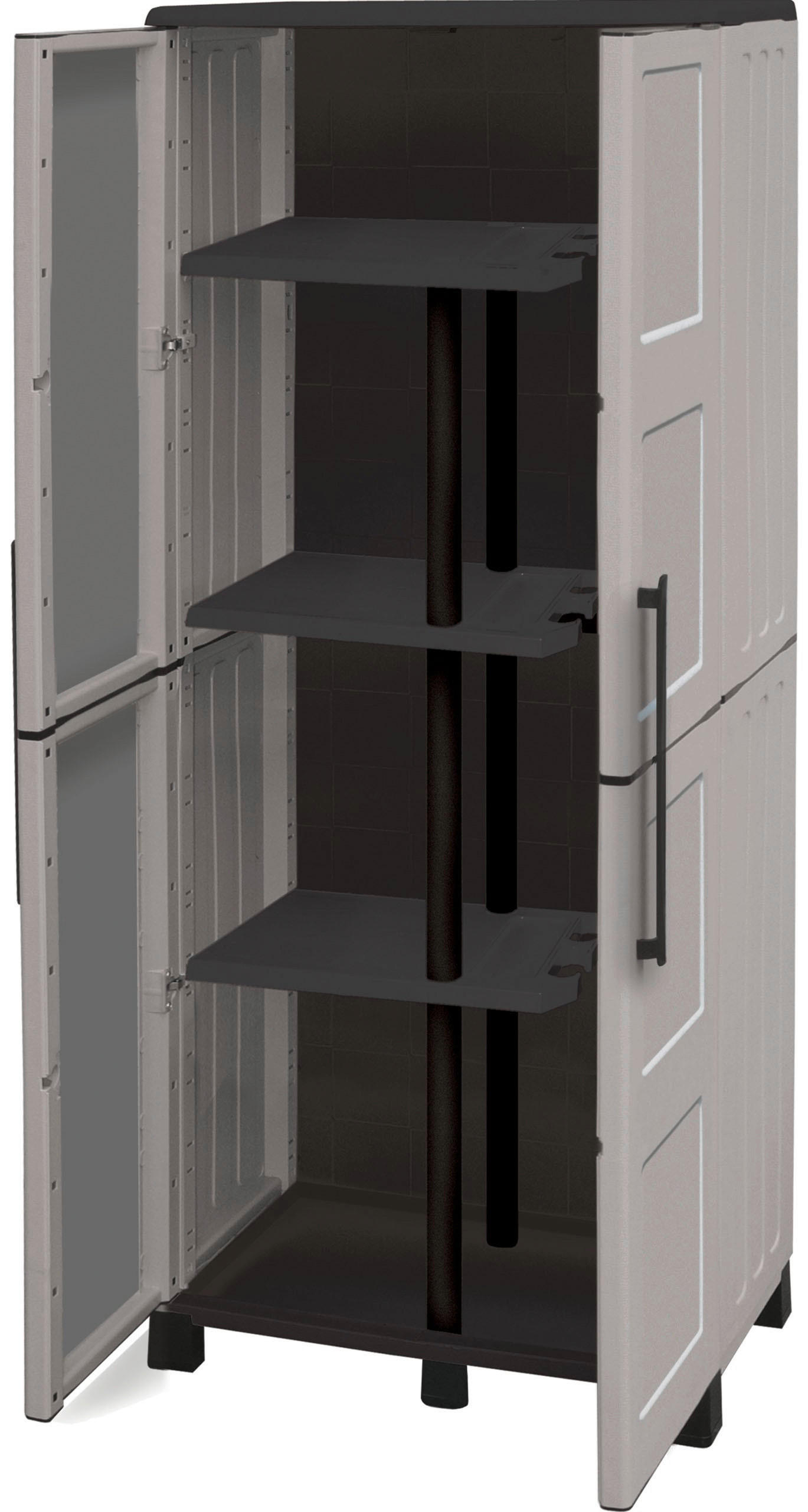 Linea Idea Kunststoffschrank Idea grau Kunststoff B/H/T: ca. 68x169x37 cm Idea - grau (68,00/169,00/37,00cm) - Linea Idea