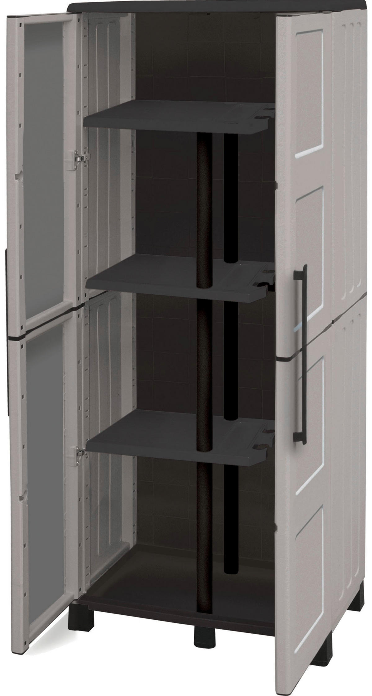 Linea Idea Kunststoffschrank Idea grau Kunststoff B/H/T: ca. 68x169x37 cm Idea - grau (68,00/169,00/37,00cm) - Linea Idea