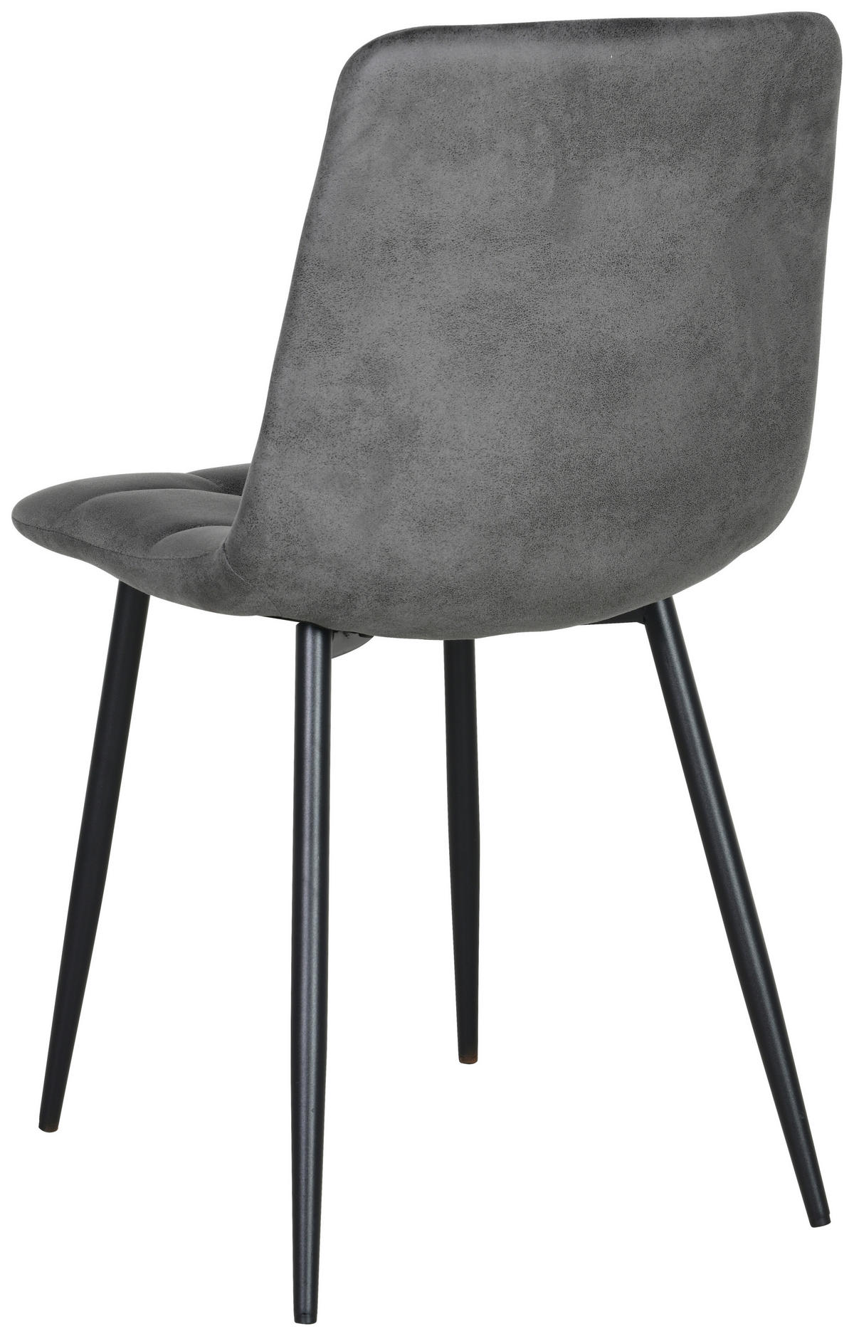 Stuhl Lech dunkelgrau Microfaser B/H/T: ca. 45x88x53,5 cm Lech - schwarz/dunkelgrau (45,00/88,00/53,50cm)