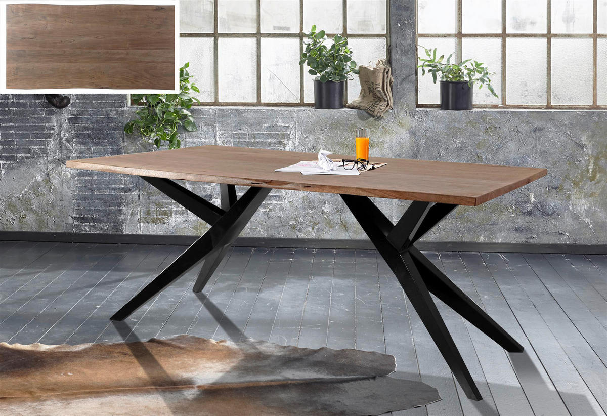 Esstisch Genua mud B/H/T: ca. 180x90x76 cm Genua - mud (180,00/90,00/76,00cm)