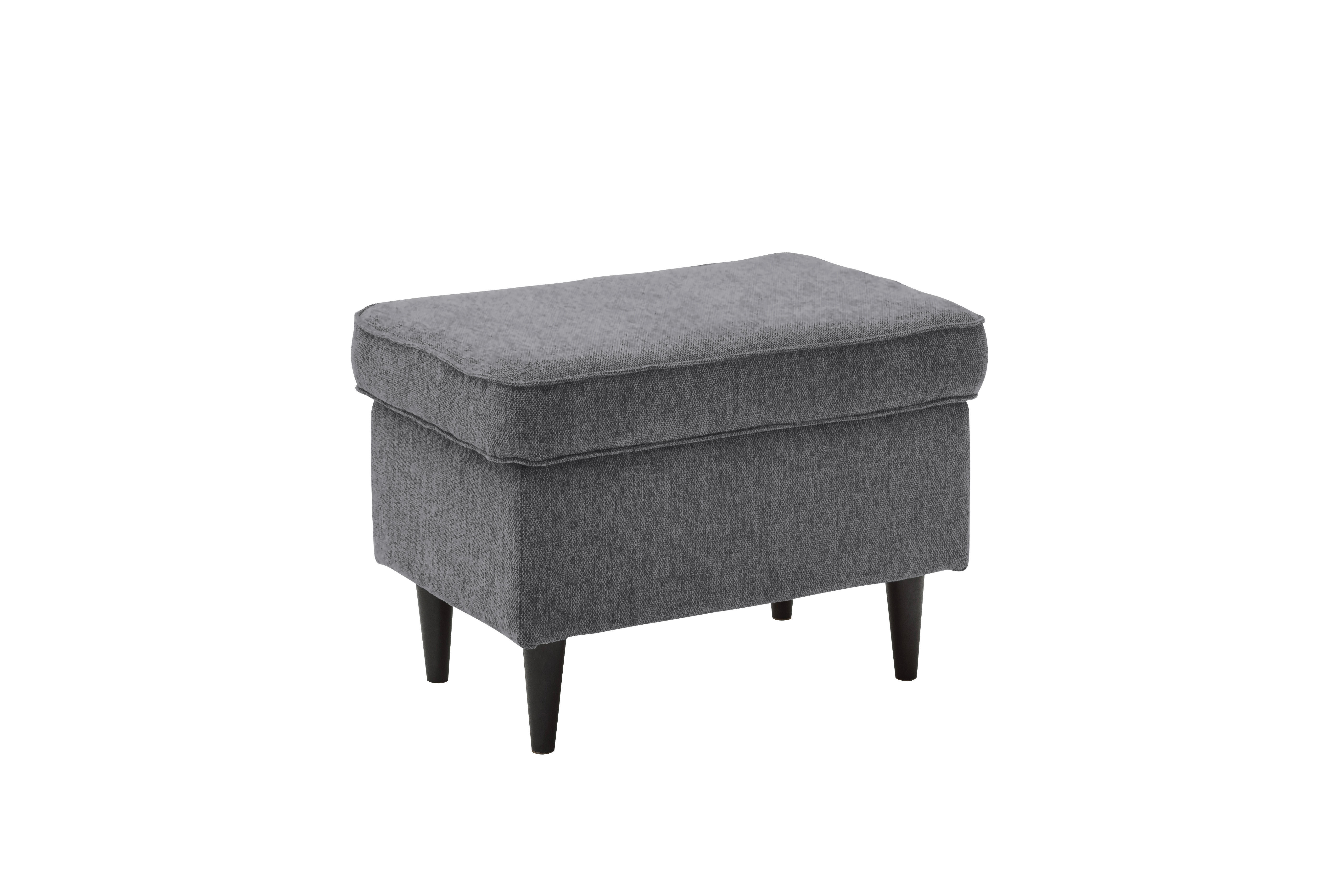 Hocker Oskar 8 anthrazit Microfaser B/H/T: ca. 63x43x42 cm Oskar 8 - schwarz/anthrazit (63,00/43,00/42,00cm)