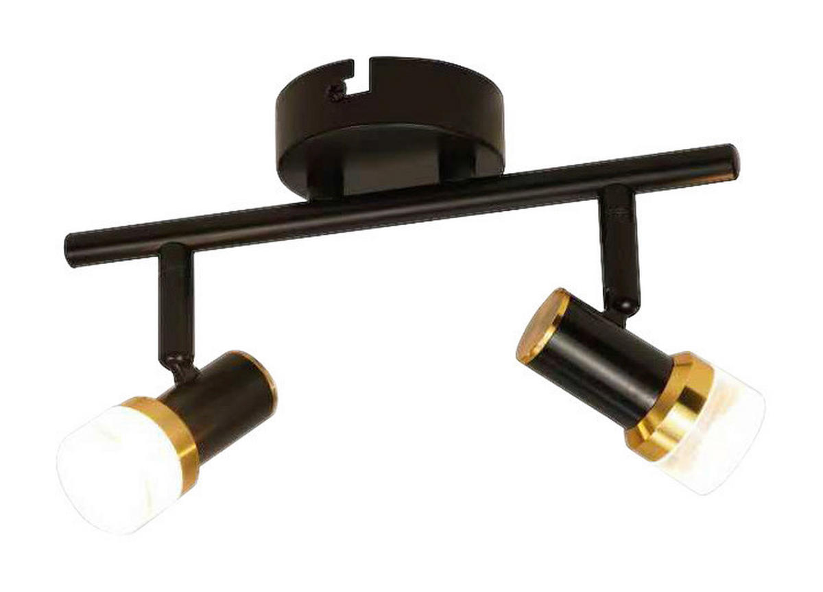 POCOline LED-Spot Giulia schwarz Kupfer B/H/L: ca. 12x8x24 cm 2 Brennstellen LED-Spot_2flg.Giulia - schwarz/Kupfer (24,00/12,00/8,00cm) - POCOline