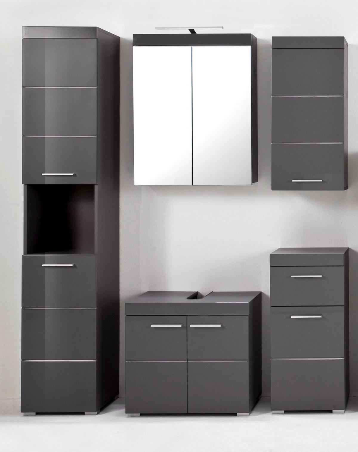 Waschbeckenunterschrank Amanda B/H/T: ca. 60x56x34 cm Amanda - grau (60,00/56,00/34,00cm)