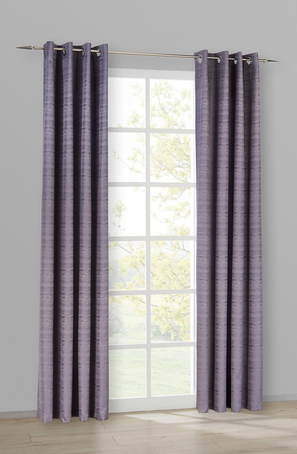 ACUS design collection Ösenvorhang Turin grau B/L: ca. 140x245 cm Turin - grau (140,00/245,00cm) - ACUS design collection