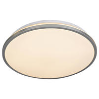 Näve Leuchten Deckenleuchte 1275460 Alu Metall Kunststoff B/H/T: ca. 39x6x39 cm null 1 Brennstellen Alicante - Alu (39,00/6,00/39,00cm) - Näve Leuchten