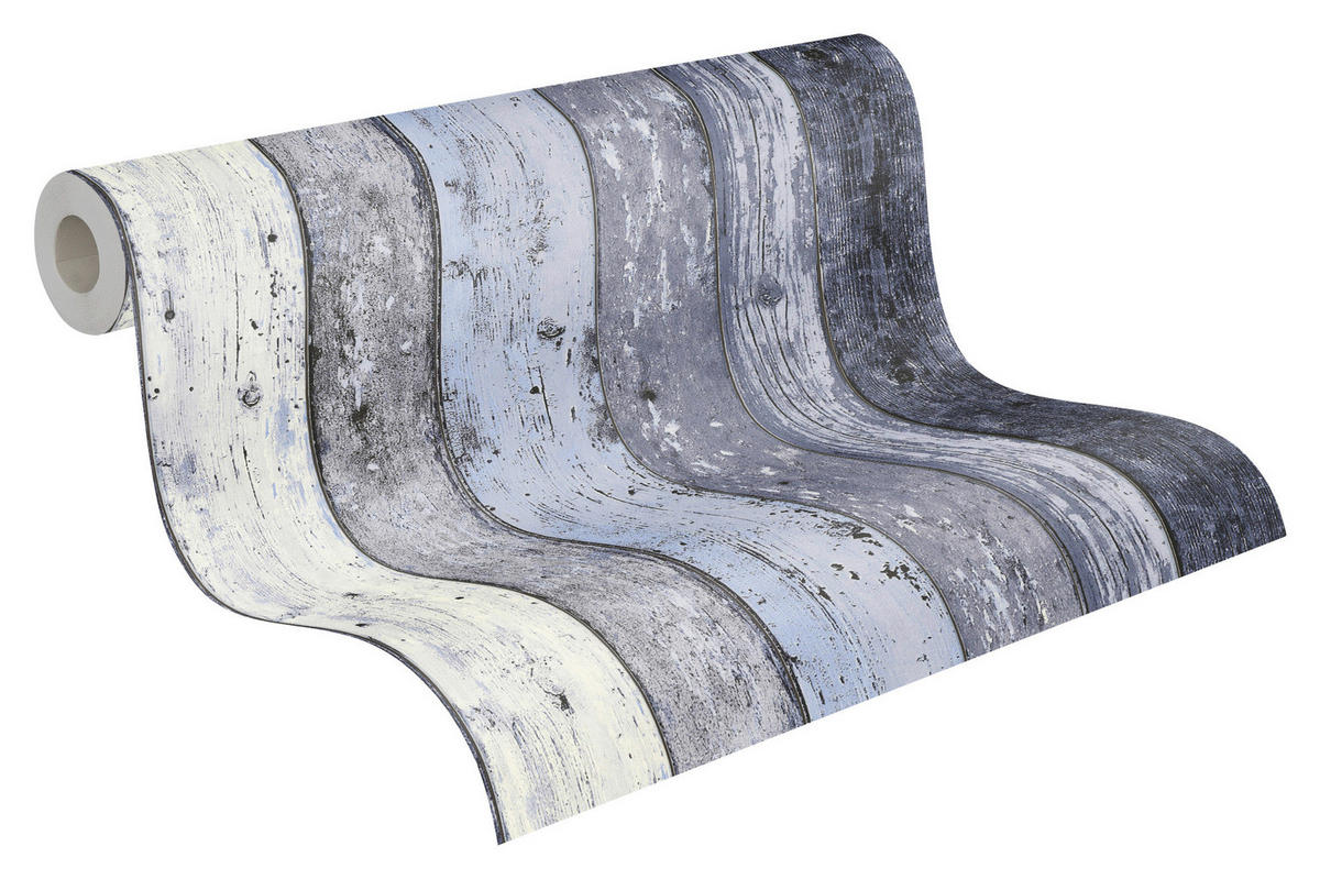 A.S.Creation Vliestapete Best of Wood`n Stone 2nd Edition Holzoptik blau B/L: ca. 53x1005 cm Best of Wood`n Stone 2nd Edition - blau (53,00/1005,00cm) - A.S.Creation