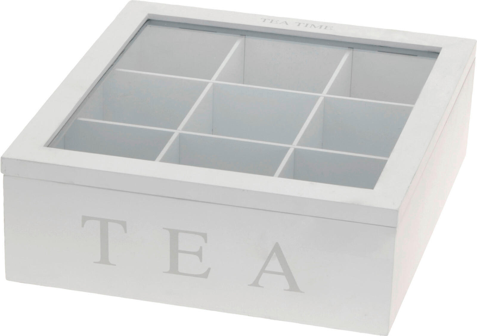 Teebox weiß MDF B/H/L: ca. 23x9x23 cm Teebox - weiß (23,00/23,00/9,00cm)