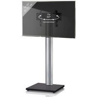 VCM TV-Standfuß TV Standfuß schwarz silber Onu Schwarzlack  TV Standfuß - schwarz/silber (68,00/174,00/60,00cm) - VCM