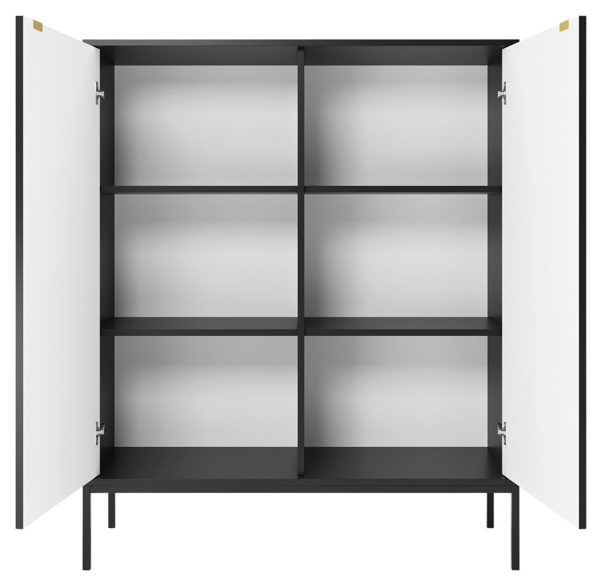 Kommode KOMMODE AURA AU04 schwarz gold Optik B/H/T: ca. 104x125x39 cm KOMMODE AURA AU04 - gold/schwarz (104,00/125,00/39,00cm) - WIPMEB