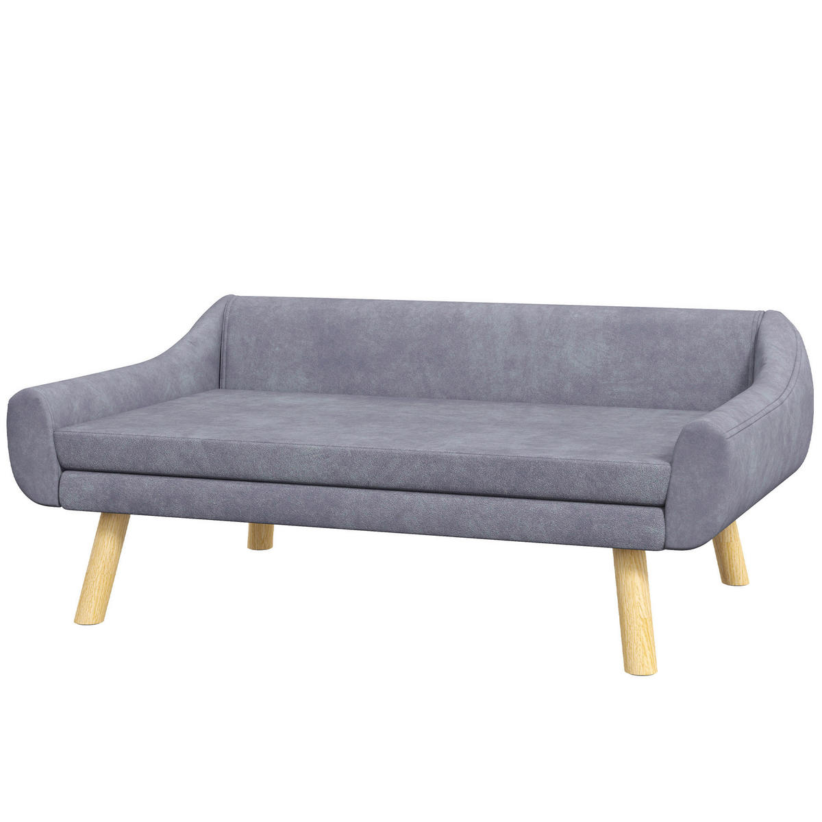 PawHut Hunde-Zubehör grau Polypropylen B/H/L: ca. 58,5x102x42,5 cm Hundesofa - grau (42,50/58,50/102,00cm) - PawHut
