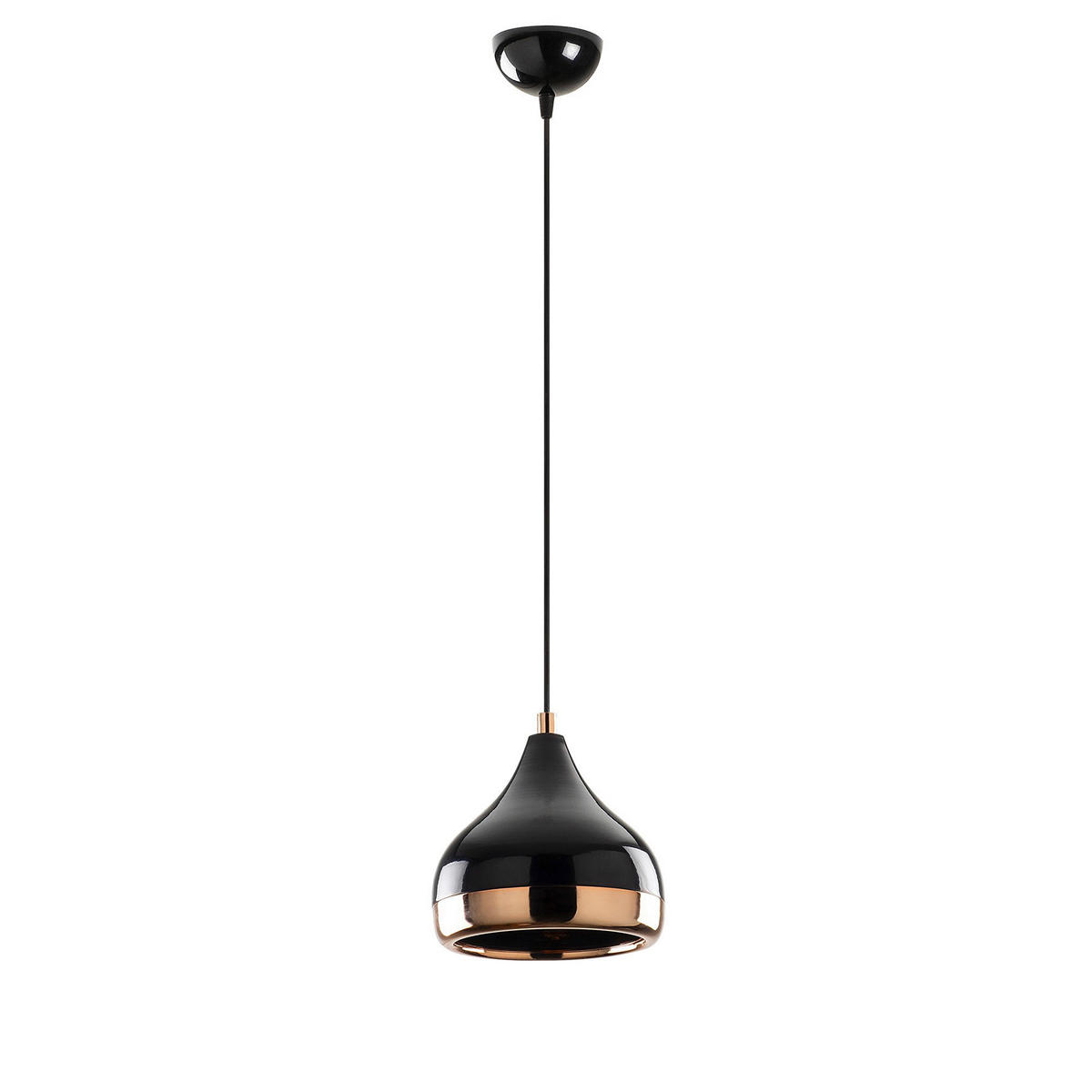 Opviq Pendelleuchte Yildo schwarz Kupfer Eisen B/H/T/L/D: ca. 17x112x17x17x17 cm E27 1 Brennstellen Yildo - schwarz/Kupfer (17,00/17,00/112,00cm) - Opviq