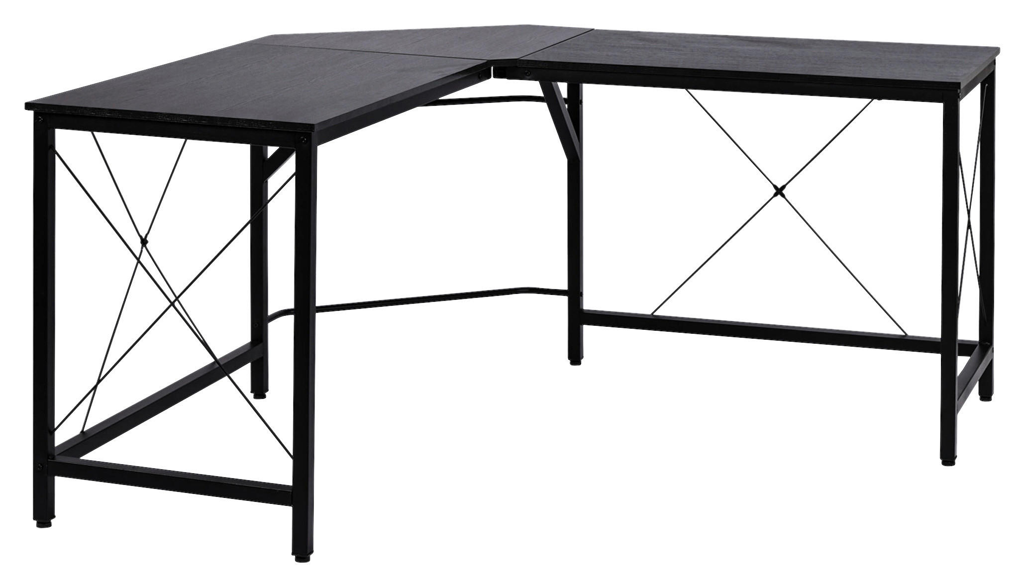 Computertisch 836-122BK schwarz B/H/L: ca. 150x76x150 cm 836-122BK - schwarz (150,00/150,00/76,00cm) - HOMCOM