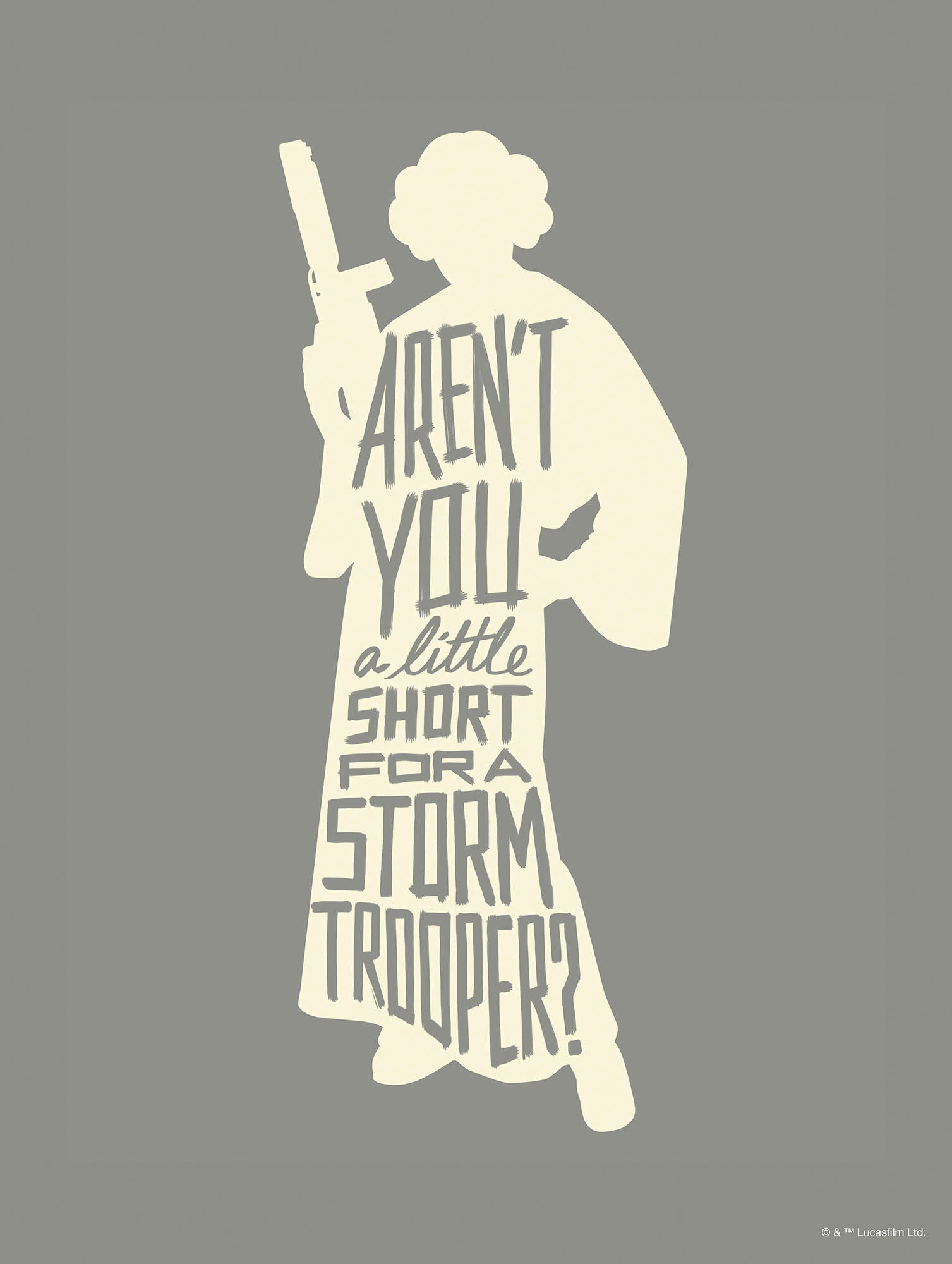 Komar Poster Star Wars Silhouette Quotes Leia Disney B/L: ca. 30x40 cm