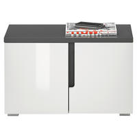 Sitzbank Boston weiß weiß Hochglanz anthrazit B/H/T: ca. 70x44x38 cm Boston - weiß/anthrazit (70,00/44,00/38,00cm)