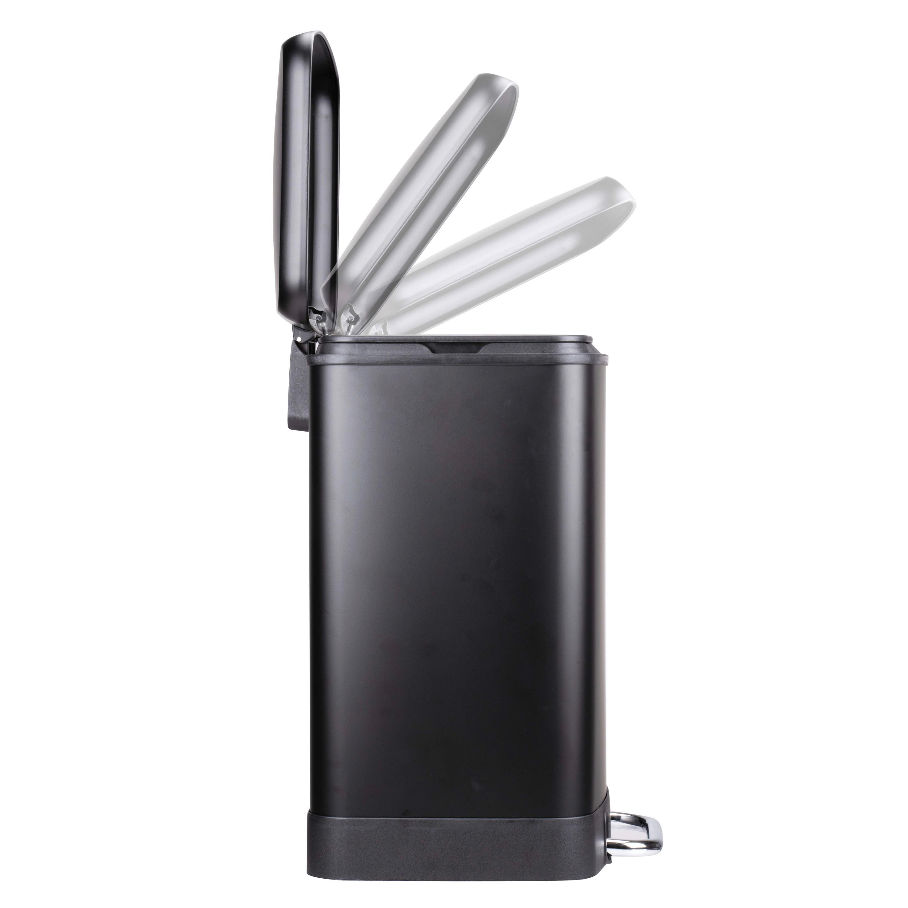 Treteimer schwarz Stahl B/H/T: ca. 37x50x34 cm Treteimer 2x12l - schwarz (37,00/50,00/34,00cm)